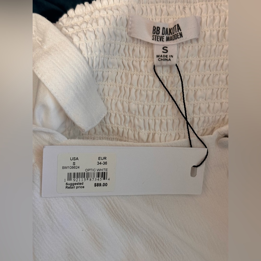 New BB Dakota by steve madden Ready or Yacht dress in white flowy summer maxi - Picture 4 of 7